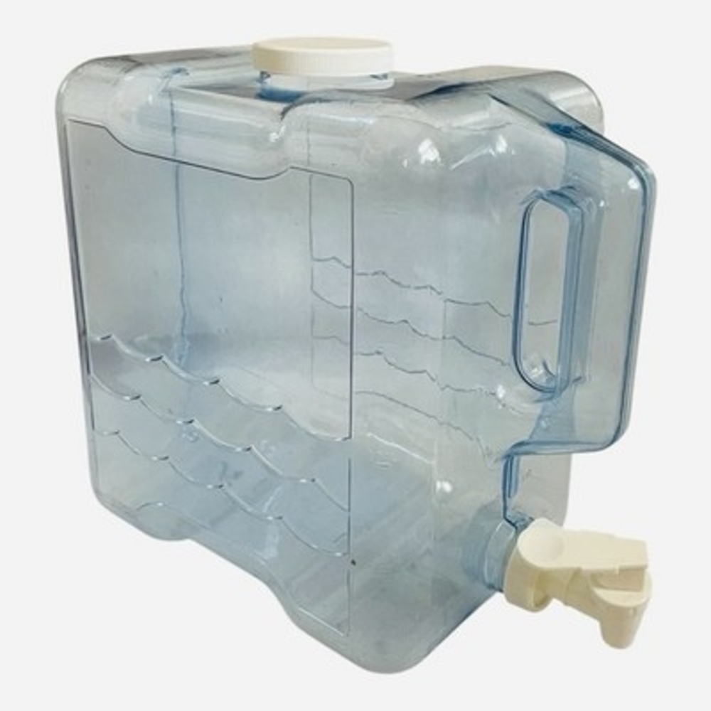 2 Gallon Clear Beverage Dispenser Fridge Water Jug BPA Free Spigot Handle VG